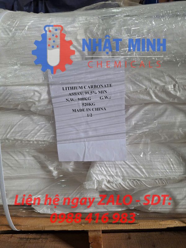 Lithium Carbonate 25kg của công ty Nhật Minh Chemicals, sản phẩm nhập khẩu từ Trung Quốc, liên hệ ZALO 0988 416 983 để biết thêm chi tiết.