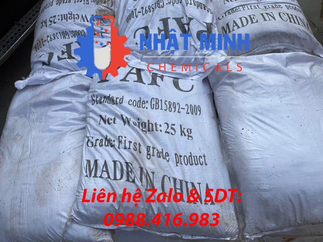 Bao bì PAFC (Standard code: GB15892‑2009) N.W. 25 kg, Grade: First grade product, xuất xứ Trung Quốc, phân phối bởi Nhật Minh Chemicals.