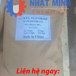 Nickel Fluoride Tetrahydrate (NiF2·4H2O) — Bao 25 kg, độ tinh khiết ≥98% — Made in China
